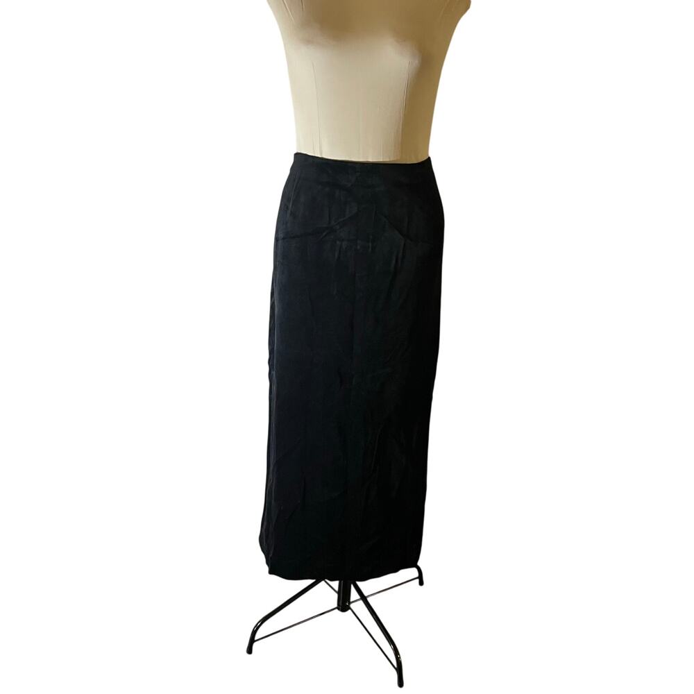 Black Faux Suede Maxi Skirt Plus Size 16 Whimsigoth Witchy Fairy Grunge